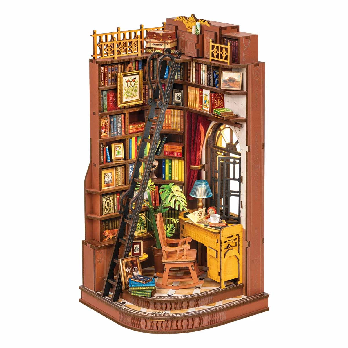 Mini Kit Book Nook "Estudo Secreto" - Canto de Leitura Silencioso