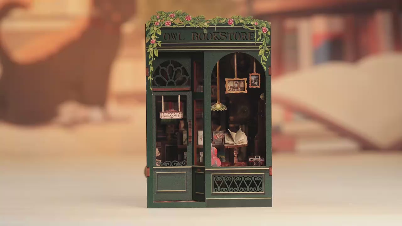 Kit DIY Book Nook - Livraria Coruja Encantada